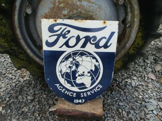 Vintage Classic Ford Dealers Enamel Sign.  Double Sided