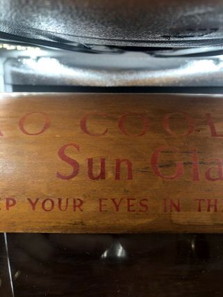 Vintage Cool - Ray Sunglass Display Glass Case Counter Keep Your Eyes In The Zone 7