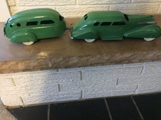 Antique 1938 WYANDOTTE PRESSED STEEL LASALLE SEDAN AIR STREAM CAMPER TRAILER TOY 7