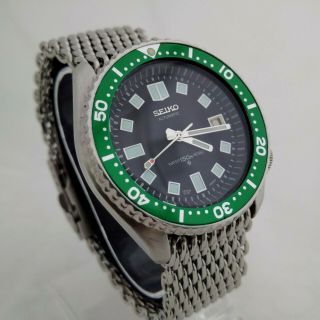 Vintage Seiko Divers Watch Automatic Modified 7002 With 6105 8110 Dial,  Hand Mod