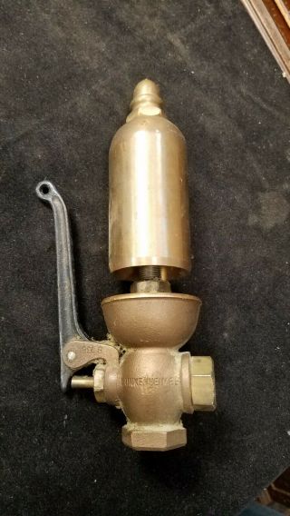 Antique Vintage Lunkenheimer 200 Brass Steam Whistle 2 " Diameter 9 " High