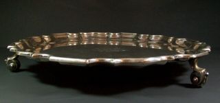 Large Bailey Banks & Biddle Sterling Silver Chippendale Footed Tray 26ozt [8198] 4