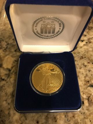 1933 Twenty Dollar Walking Liberty Commemorative Gold Coin In Display Case