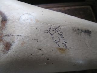 Swan Duck Wood Decoy Signed Sculpture Hand Carved Vintage 7