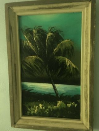 Very Rare and Early Florida Highwaymen Painting on Upson Board 10