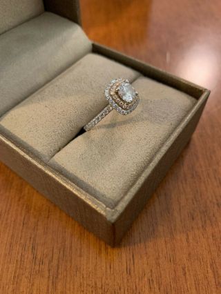 GIA Certified diamond engagement ring Rose Gold Halo CUSTOM wedding vintage 4