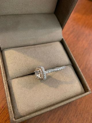GIA Certified diamond engagement ring Rose Gold Halo CUSTOM wedding vintage 9