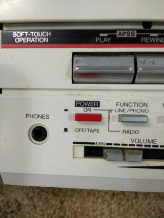 Vintage Sharp QT - 88ZW Radio Double Cassette Player AM FM of 1980 ' s well 4