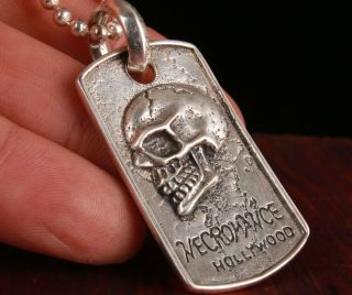 Vintage Real 925 Silver Pendant Skull Exorcist Limited Edition Private Gift