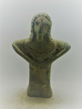 Very Rare Ancient Near Eastern Bronze Worshipper Statue 2000 - 1500bc