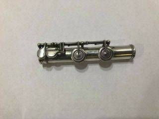 Vintage 1955 William S.  Haynes Co.  Solid Silver French Model Flute 10