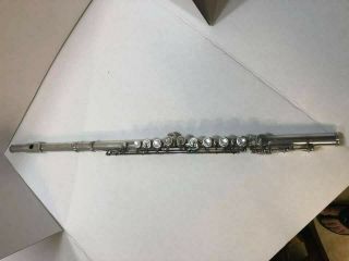 Vintage 1955 William S.  Haynes Co.  Solid Silver French Model Flute 12