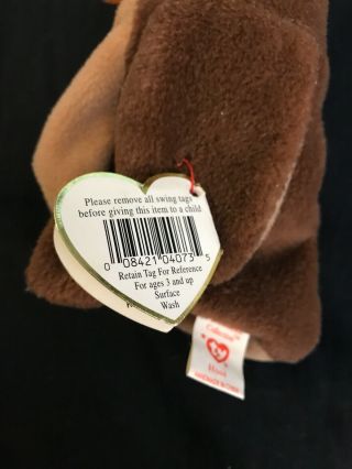 RARE RETIRED TY BEANIE BABY HOOT WITH TAG ERRORS & PVC PELLETS 1995 5