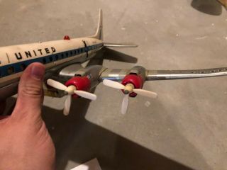 Vintage Tin Cragstan AMERICAN Airlines JET PLANE Japan Battery Toy Airplane 2