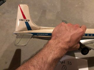 Vintage Tin Cragstan AMERICAN Airlines JET PLANE Japan Battery Toy Airplane 7