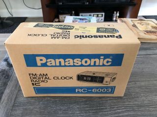 Vintage Panasonic Fm - Am Clock Radio Model Rc - 6003 Never Opened