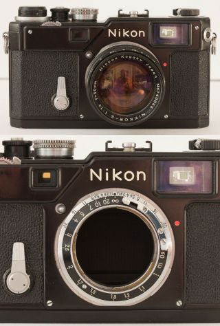 Vintage Black Nikon S3 Olympic Rangefinder Camera With 50mm F1.  4 Lens