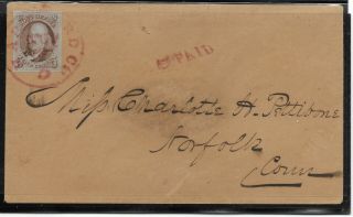 Us 5c 1847 Rare Magenta Cds Pointing Hand Cover
