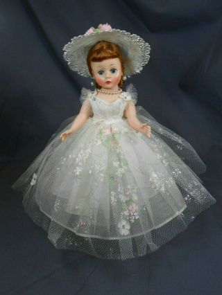 Vintage 1958 Madame Alexander Cissette Bridesmaid 852 Painted Flower Gown