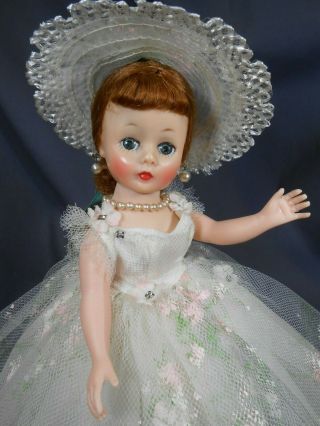 Vintage 1958 Madame Alexander CISSETTE Bridesmaid 852 Painted Flower Gown 4