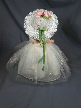 Vintage 1958 Madame Alexander CISSETTE Bridesmaid 852 Painted Flower Gown 7