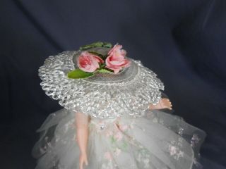 Vintage 1958 Madame Alexander CISSETTE Bridesmaid 852 Painted Flower Gown 9