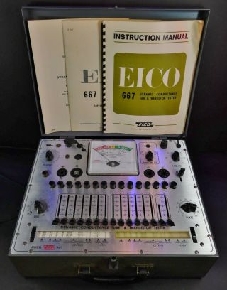 Vintage Eico 667 Dynamic Conductance Tube And Transistor Tester