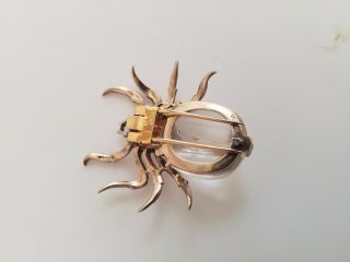 Stunning 1943 Alfred Philippe Crown Trifari Jelly Belly silver Spider fur clip 7