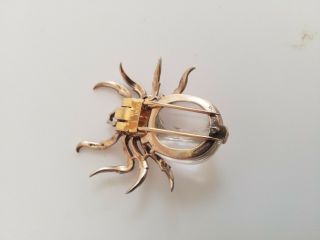 Stunning 1943 Alfred Philippe Crown Trifari Jelly Belly silver Spider fur clip 8