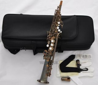 Professional Antique Sopranino Saxophone Eb Sax Low Bb High F Italian Pads