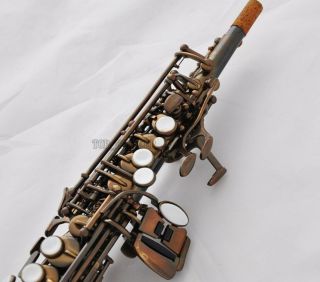 Professional Antique Sopranino Saxophone Eb sax Low Bb high F Italian pads 2