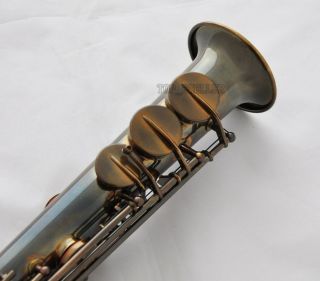 Professional Antique Sopranino Saxophone Eb sax Low Bb high F Italian pads 3