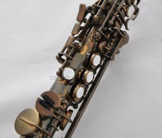 Professional Antique Sopranino Saxophone Eb sax Low Bb high F Italian pads 4