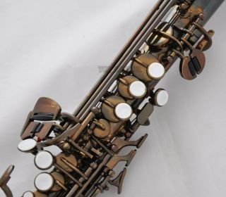 Professional Antique Sopranino Saxophone Eb sax Low Bb high F Italian pads 5