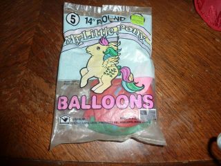 Vintage My Little Pony Balloons 14 " 5 Pack 1984 Hasbro Package