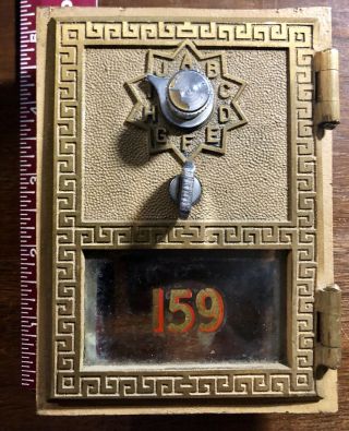 95 Total - Vintage Brass Post Office Box Door Front Combination Type 2