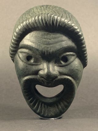 Extremely Rare Ancient Roman Bronze Theatrical Mask Circa 100 - 300ad