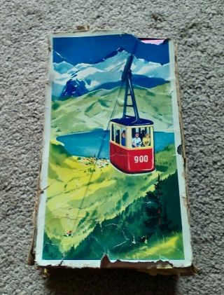 Vtg Dgm Germany Rigi 900 Tin Toy Gondola Ski Lift