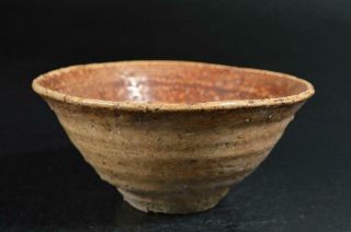 T1109: Japanese Old Seto - Ware White Glaze Tea Bowl Green Tea Tool Tea Ceremony