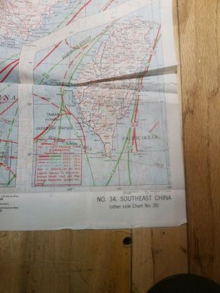 US WWII ARMY AIR FORCES AAF PILOTS SILK CLOTH MAP NORTHEAST & SOUTHEAST CHINA 8