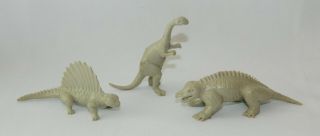 Vintage Rare Marx Prehistoric Dinosaurs Playset Hard Plastlic 60 