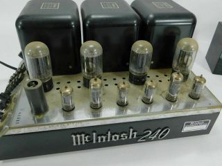 McIntosh MC - 240 Vintage Stereo Power Amplifier Tubes SN 46G15 9