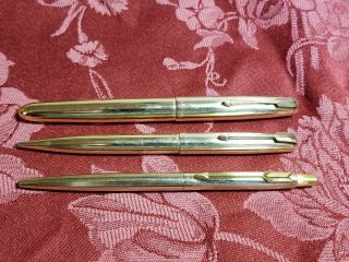 Vtg Parker " 51 " Fountain Pen,  Jotter Mechanical Pencil Set 14k Gold Filled