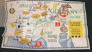 Campaigns Of The 36th Infantry Division Italy France Austria Wwii Map
