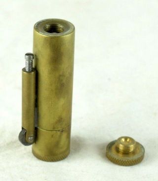 Vintage Pocket Trench Style Cigarette Lighter Heavy Solid Brass WWII Era 3