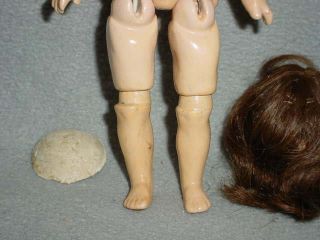 Antique Kestner 143 Cabinet Size Bisque Head Doll w/Wardrobe 6
