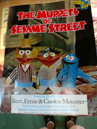 1971 The Muppets Of Sesame Street Bert Ernie & Cookie Monster Vintage Rare