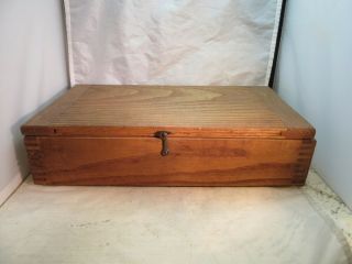 Vintage Hand Crafted,  Primitive Dove Tail Wood Instrument Box