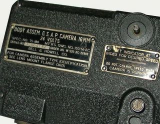WWII 16mm Aerial Gun Camera G.  S.  A.  P. 3