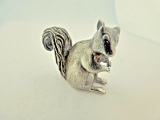 S.  Kirk & Son Solid Cast Sterling Miniature " Squirrel " - 101.  8 Gm